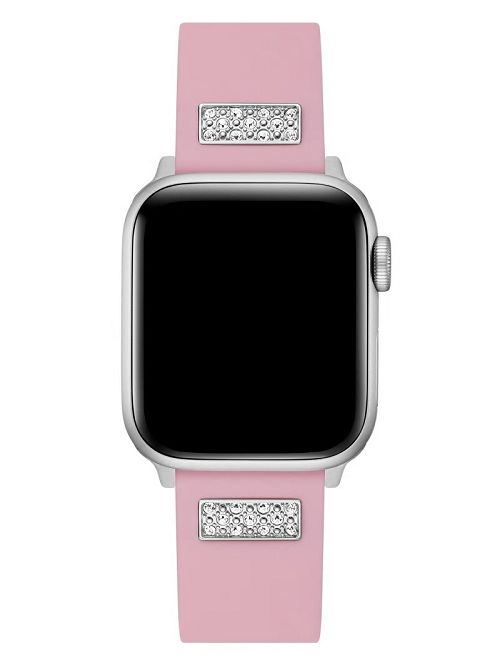 Guess Rhinestone Pink Silicone 38-41 mm Band for Apple Watch® Roze | GUESS-SN31755