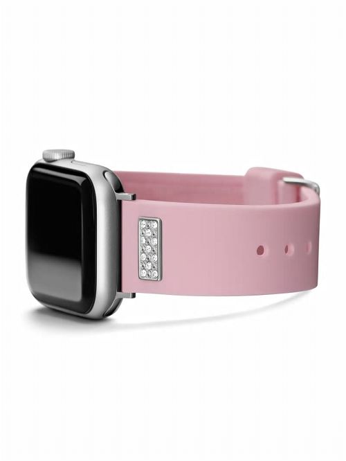 Guess Rhinestone Pink Silicone 38-41 mm Band for Apple Watch® Roze | GUESS-SN31755