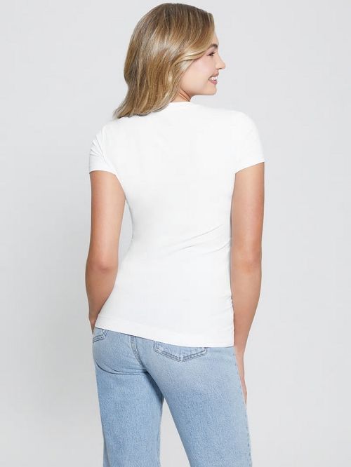 Guess Rhinestone Quattro G Tee Wit | GUESS-SN27594