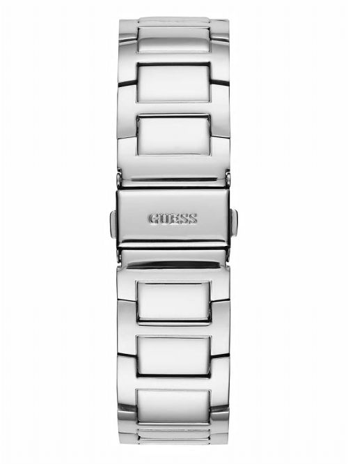 Guess Rhinestone Silver-Tone Multifunction Watch Zilver | GUESS-SN30030