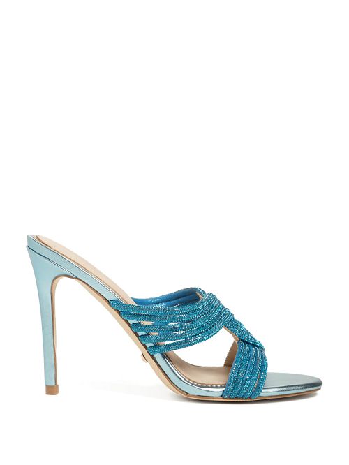 Guess Rhinestone Strappy Heel Blauw | GUESS-SN29800