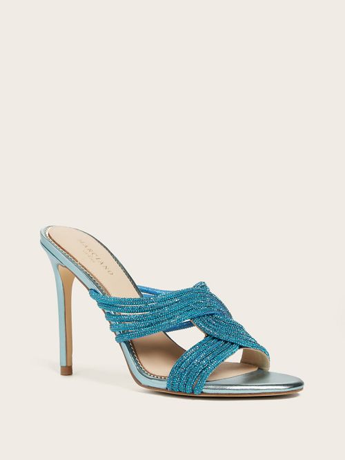 Guess Rhinestone Strappy Heel Blauw | GUESS-SN29800