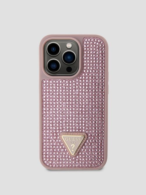 Guess Rhinestone iPhone 14 Pro Case Roze | GUESS-SN31764