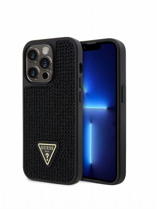 Guess Rhinestone iPhone 15 Pro Case Zwart | GUESS-SN30145
