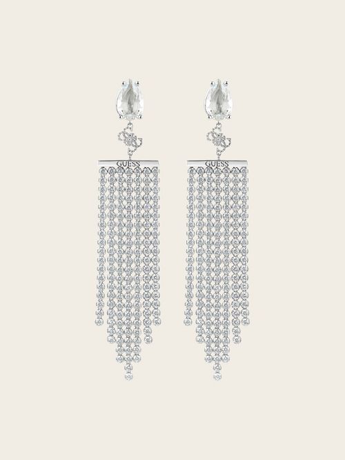 Guess Rhodium-Plated Chandelier Earring Zilver | GUESS-SN30310