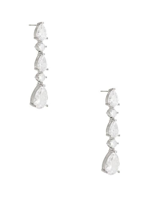 Guess Rhodium Plated Cubic Zirconia Drop Earring Zilver | GUESS-SN30300
