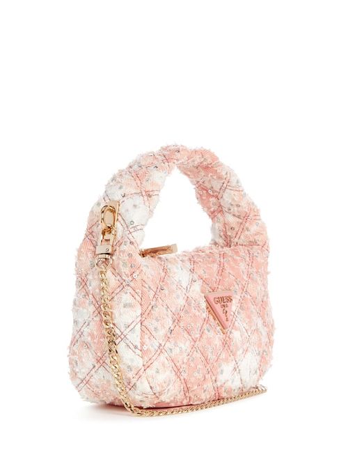 Guess Rianee Denim Mini Hobo Roze | GUESS-SN28898