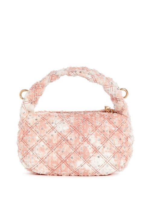 Guess Rianee Denim Mini Hobo Roze | GUESS-SN28898