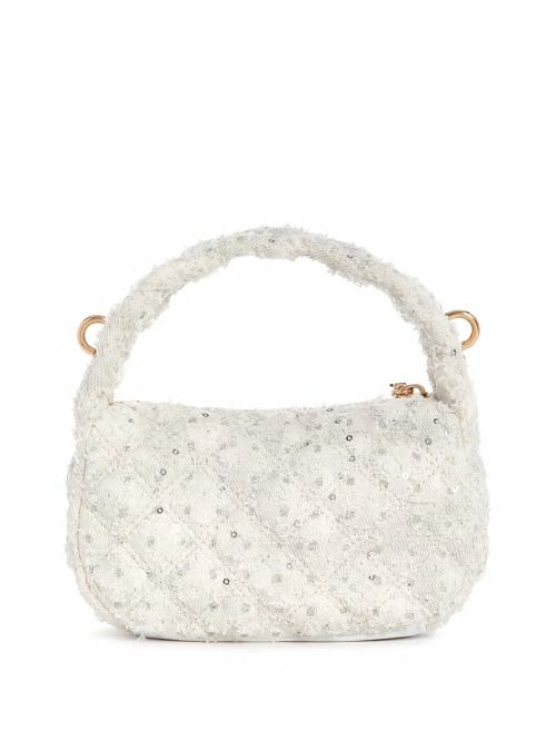 Guess Rianee Denim Mini Hobo Wit | GUESS-SN28883