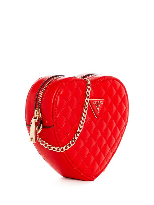 Guess Rianee Heart Crossbody Bag Rood | GUESS-SN28659