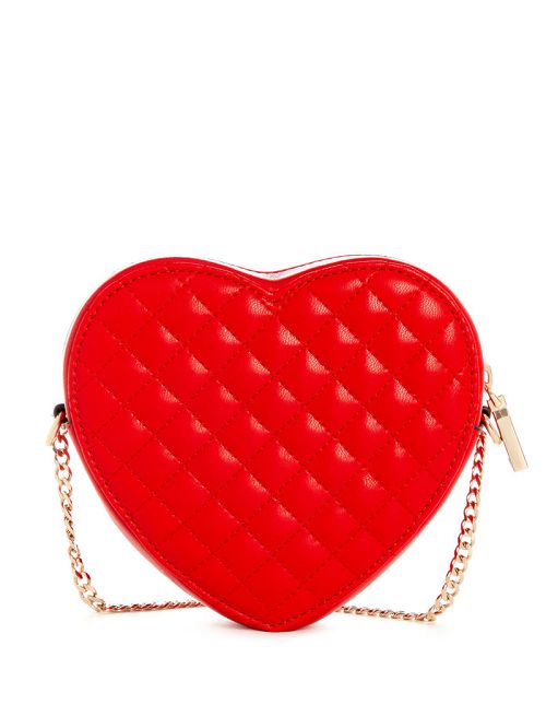 Guess Rianee Heart Crossbody Bag Rood | GUESS-SN28659