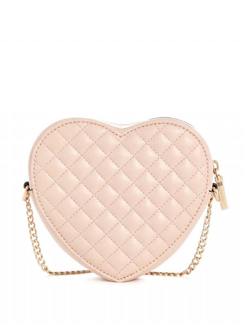 Guess Rianee Heart Crossbody Bag Roze | GUESS-SN28782