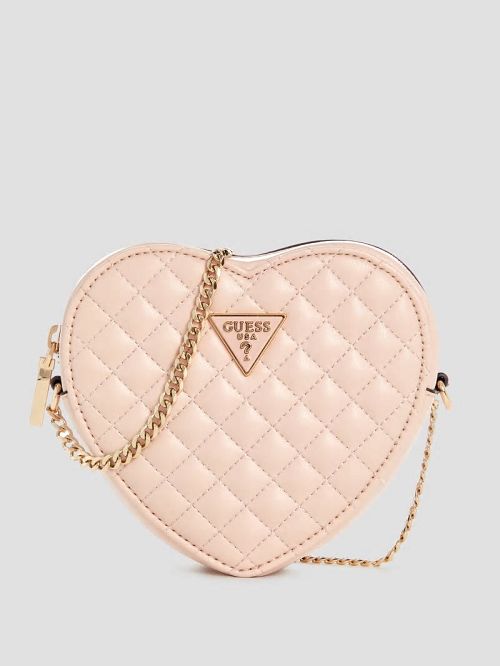 Guess Rianee Heart Crossbody Bag Roze | GUESS-SN28782