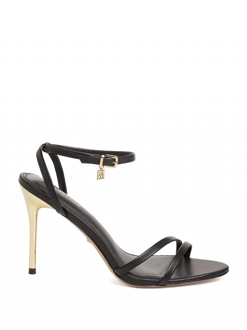 Guess Rich Leather Sandal Zwart | GUESS-SN29821