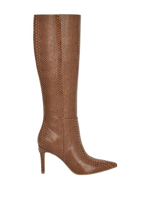 Guess Richee Snakeskin Boots Beige | GUESS-SN29959