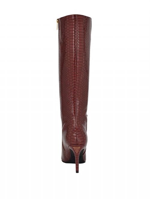 Guess Richee Snakeskin Boots Rood | GUESS-SN29933