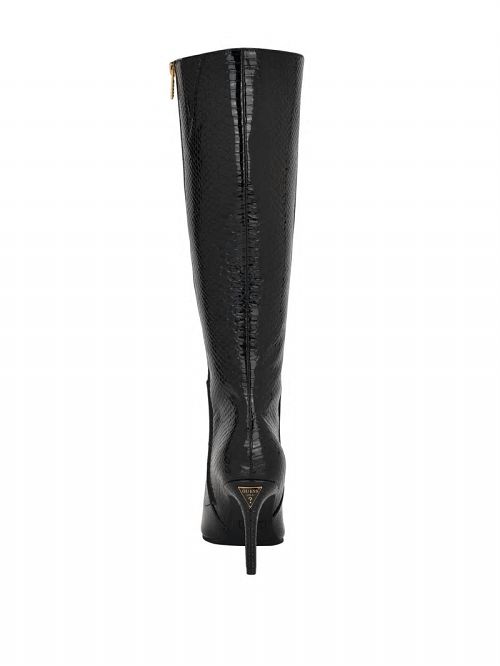 Guess Richee Snakeskin Boots Zwart | GUESS-SN29940