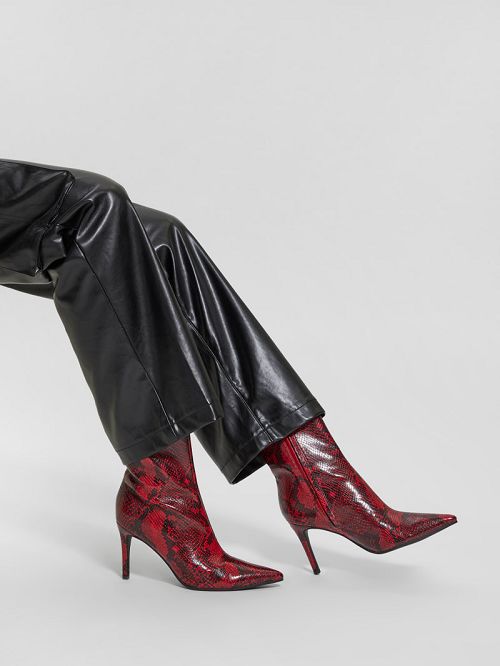 Guess Richly Faux-Leather Booties Rood | GUESS-SN29932