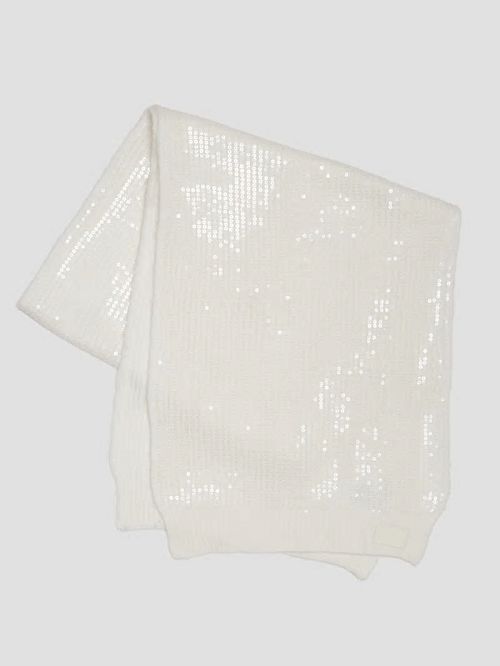 Guess Riley Sequin Sweater Scarf Wit | GUESS-SN30183