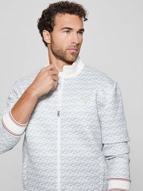 Guess Rolph Signature Cube Jacket Wit | GUESS-SN31562