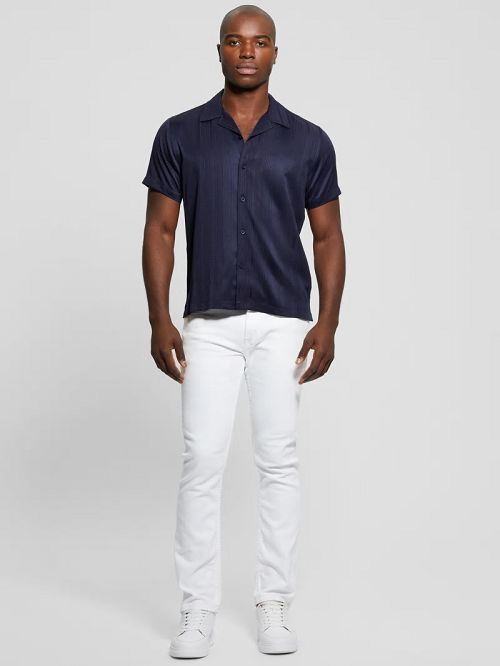 Guess Roma Stripe Shirt Blauw | GUESS-SN31303