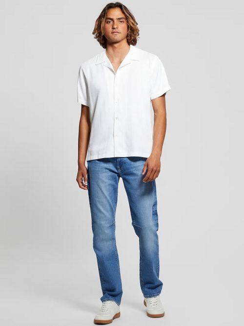 Guess Roma Stripe Shirt Wit | GUESS-SN31299