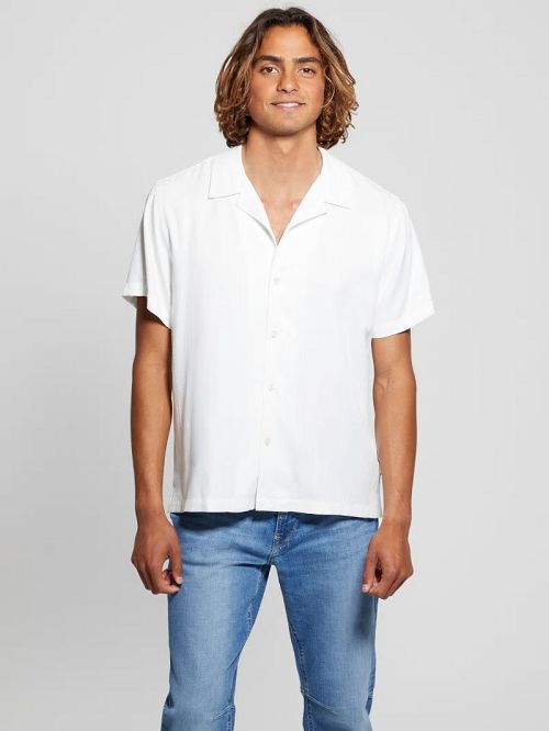Guess Roma Stripe Shirt Wit | GUESS-SN31299