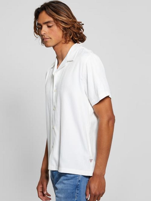 Guess Roma Stripe Shirt Wit | GUESS-SN31299