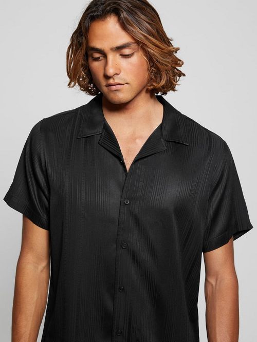 Guess Roma Stripe Shirt Zwart | GUESS-SN31296