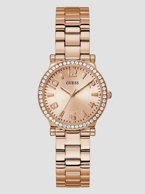 Guess Rose Gold-Tone Analog Watch Roze Goud | GUESS-SN29985