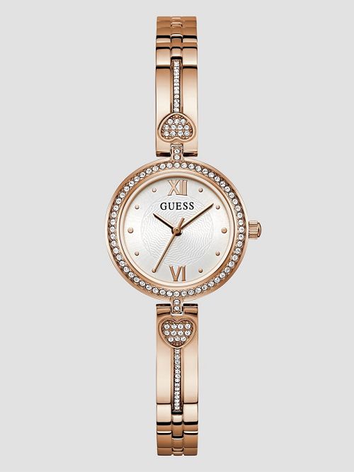 Guess Rose Gold-Tone Analog Watch Roze Goud | GUESS-SN30036