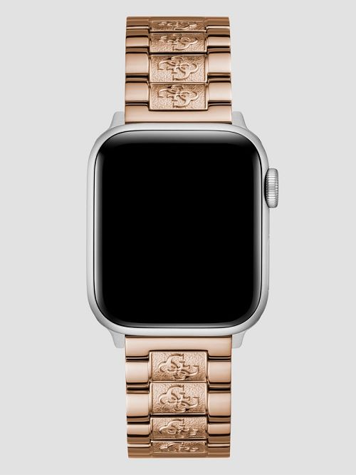 Guess Rose Gold-Tone Quattro G 38-40 mm Band for Apple Watch® Roze Goud | GUESS-SN30002