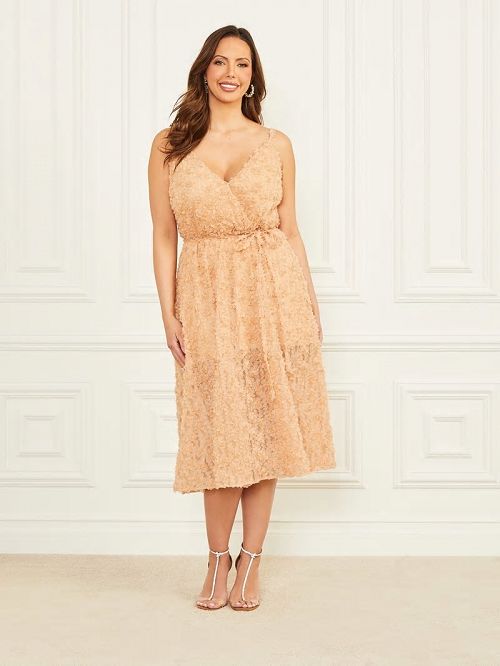 Guess Rosie Flower Dress Beige | GUESS-SN26836