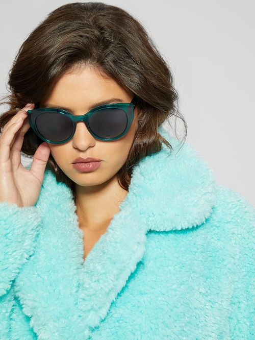Guess Round Lucite Sunglasses Blauw | GUESS-SN30067