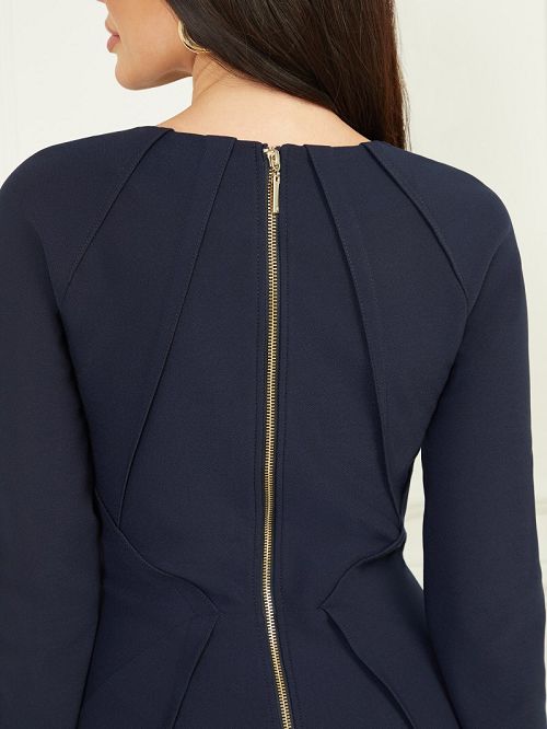 Guess Roxy Long-Sleeve Dress Blauw | GUESS-SN26821