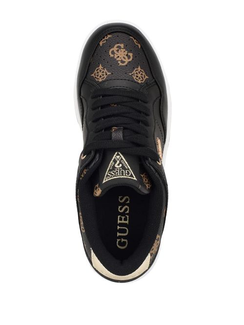 Guess Rubinn Faux-Leather Sneakers Zwart | GUESS-SN29566