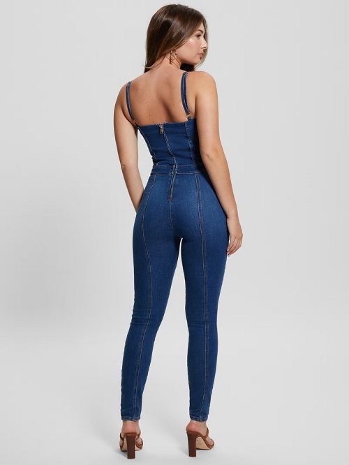 Guess Sami Denim Jumpsuit Blauw | GUESS-SN26679