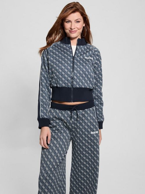 Guess Sarah Quattro G Crop Jacket Blauw | GUESS-SN28420