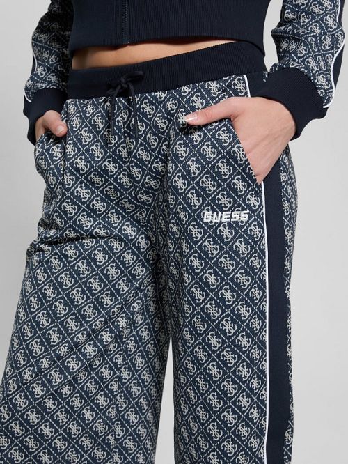Guess Sarah Quattro G Wide-Leg Pants Blauw | GUESS-SN28485