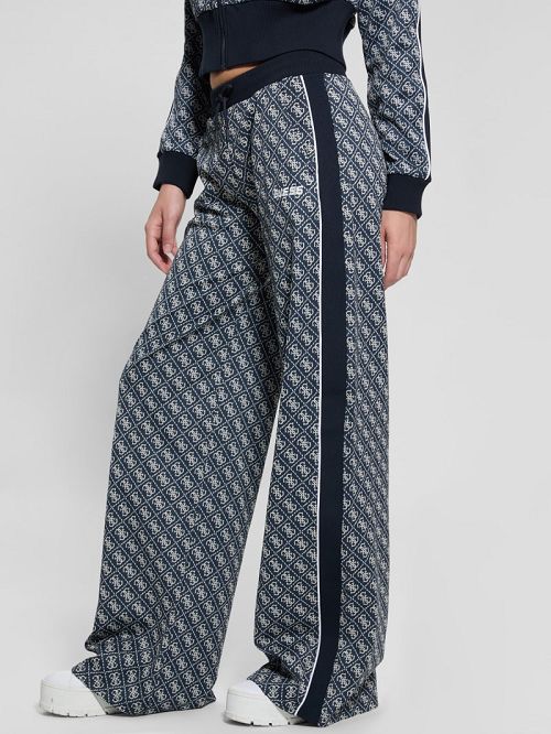 Guess Sarah Quattro G Wide-Leg Pants Blauw | GUESS-SN28485