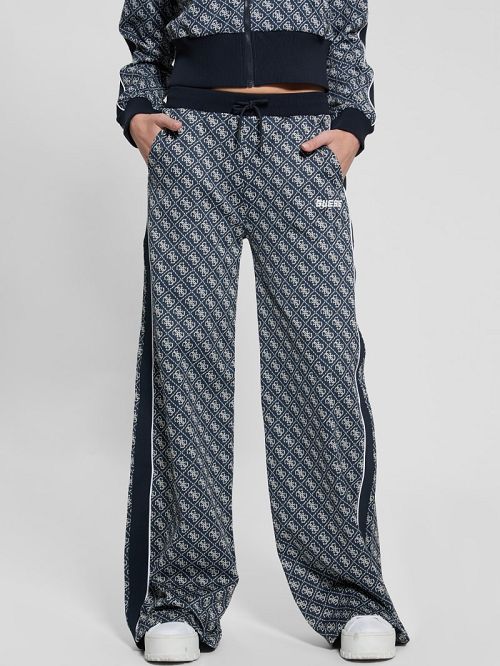 Guess Sarah Quattro G Wide-Leg Pants Blauw | GUESS-SN28485