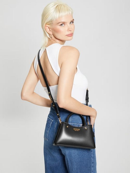 Guess Sarita Mini Satchel Zwart | GUESS-SN29337