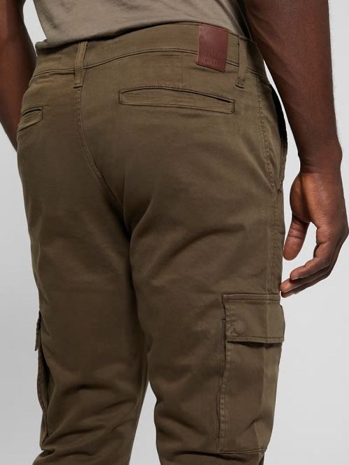 Guess Sateen Coated Cargo Pants Bruin | GUESS-SN31445