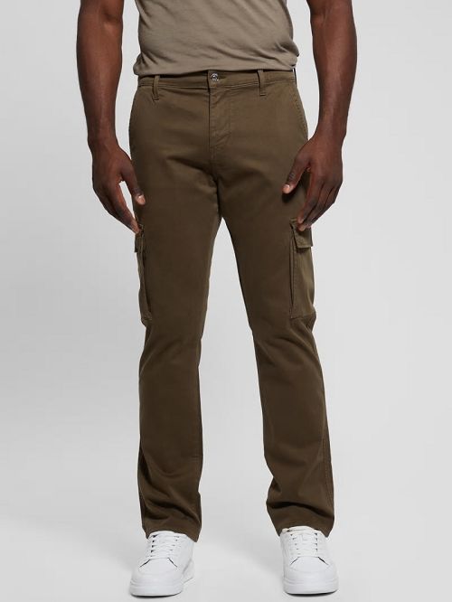 Guess Sateen Coated Cargo Pants Bruin | GUESS-SN31445