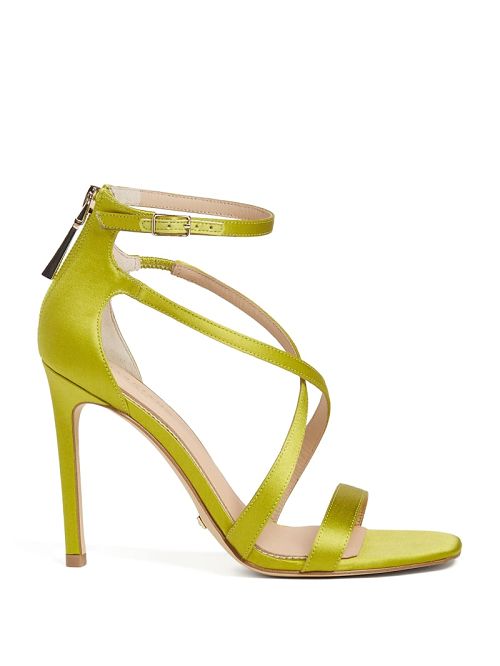 Guess Satin Strappy Heel Groen | GUESS-SN29830