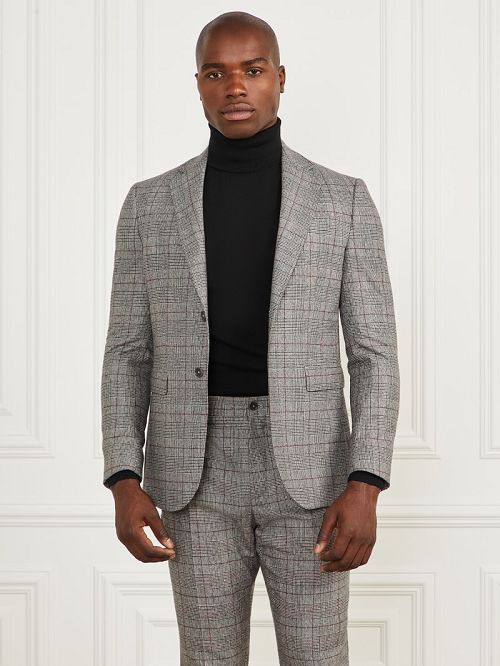 Guess Sean Notched Blazer Zwart Wit | GUESS-SN30805