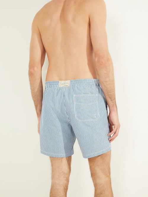 Guess Seersucker Swim Trunks Blauw | GUESS-SN31595