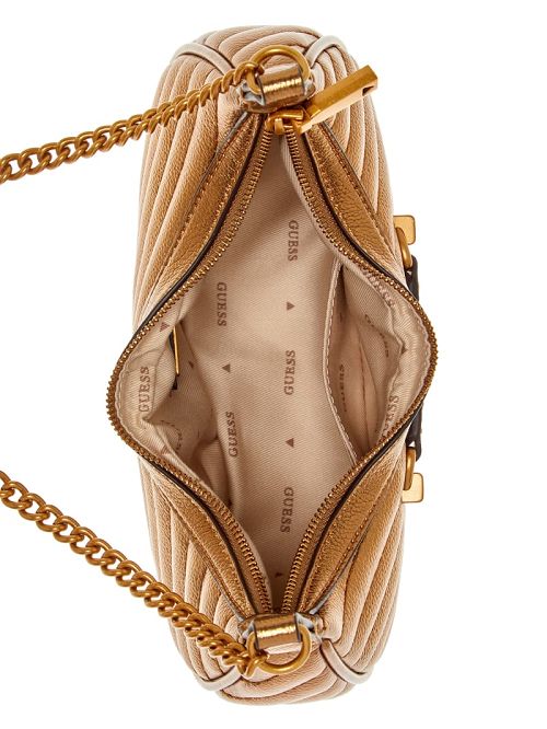 Guess Sela Mini Crossbody Hobo Bruin | GUESS-SN28678