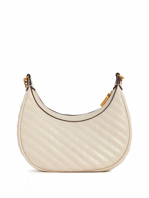 Guess Sela Mini Crossbody Hobo Wit | GUESS-SN29029