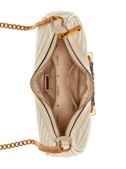 Guess Sela Mini Crossbody Hobo Wit | GUESS-SN29029